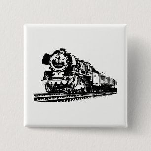 Lokomotiven-Silhouette Button