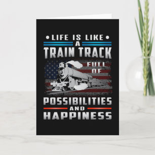 Lokomotivzug Eisenbahn Züge Witziges Geschenk Karte