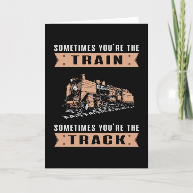 Lokomotivzug Triebfahrzeugführer Eisenbahn Witzige Karte (Vorderseite)
