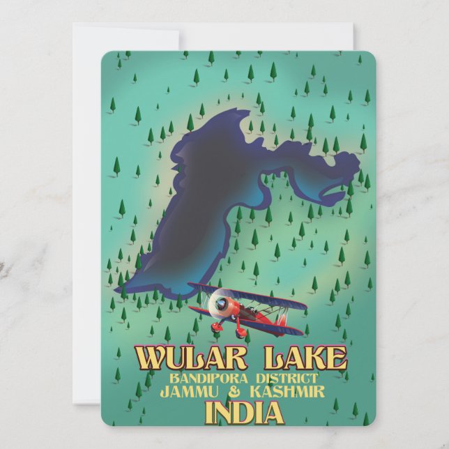Loktak Lake Manipur Staat Indisches Reiseplakat. (Vorderseite)
