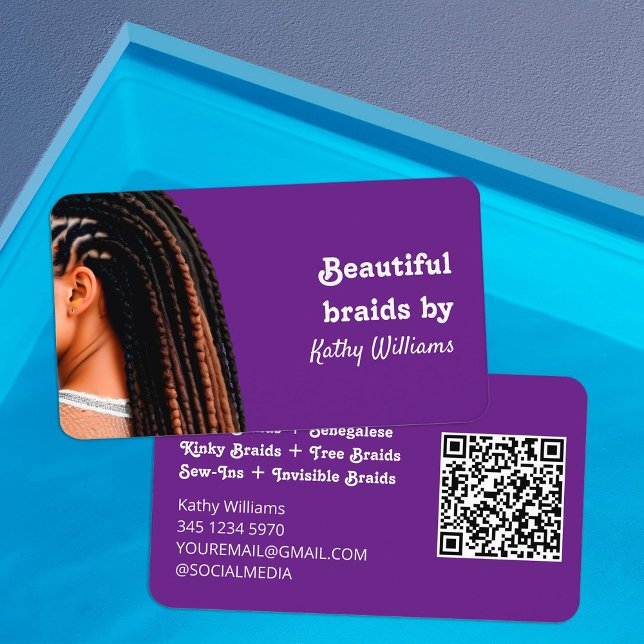 👩 ‍ 🦱 Loktiker mit kundenspezifischer QR Visitenkarte (Loctician Custom QR Business Cards)