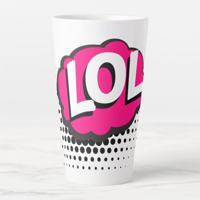 lol-acronym-laugh-out-lautes Lachen Milchtasse (Vorderseite)
