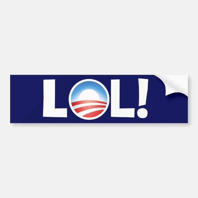 LOL bei Obama - heraus Loud lachend bei Obama Autoaufkleber (Vorne)