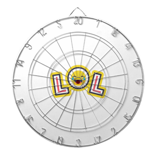 LOL Emoji Custom Dartboard - Fun Laugh Out Loud  Dartscheibe (vorne)