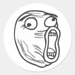LOL Face Runder Aufkleber