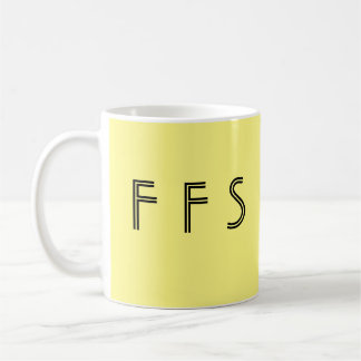 "LOL" "FFS" unbedeutendes gelbes schwarzes Kaffeetasse