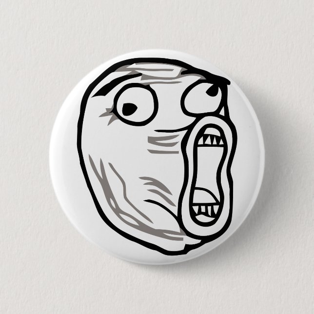 lol Gesicht meme Spaß rofl omg omfg Button (Vorderseite)