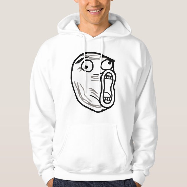 lol Gesicht meme Spaß rofl omg omfg Hoodie (Vorderseite)