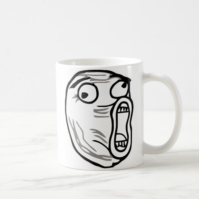 lol Gesicht meme Spaß rofl omg omfg Kaffeetasse (Rechts)