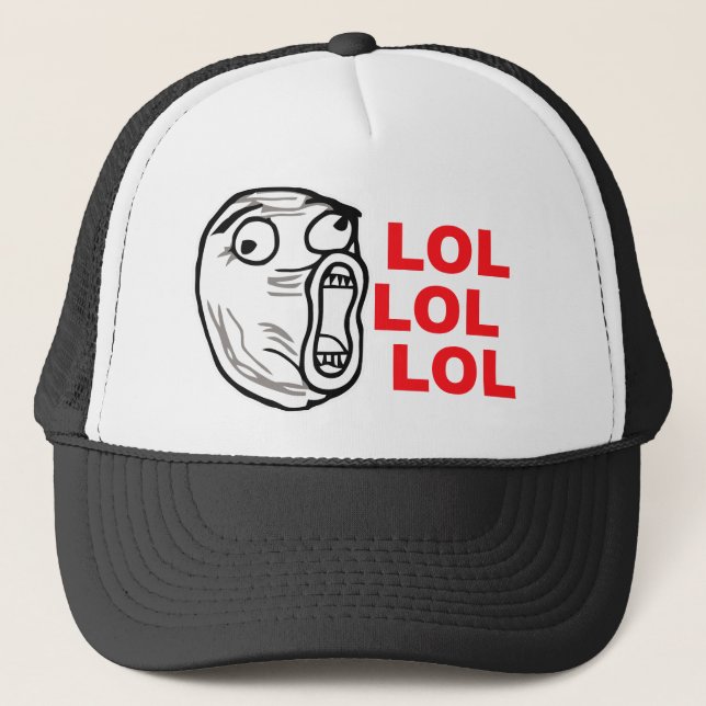 lol Gesicht meme Spaß rofl omg omfg Truckerkappe (Vorderseite)