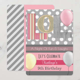 "LOL" Girl Slumber Party Geburtstag Einladung