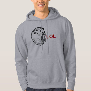 LOL Lachen-heraus lautes Raserei-Gesicht Meme Hoodie