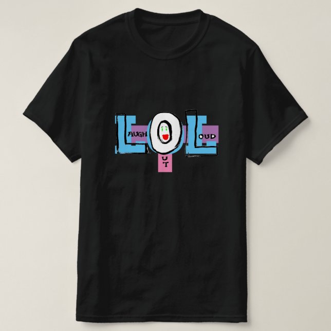LOL Laugh Out Loud Doodle T - Shirt (Design vorne)