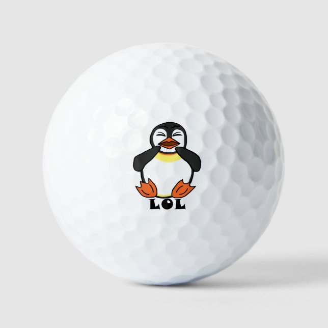 LOL Laughing Pinguin Golfball (Vorderseite)