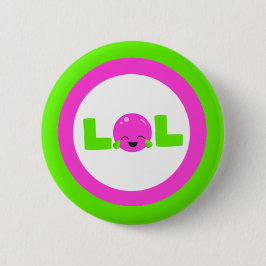 LOL Laughout Loud Lila Bright Green Button