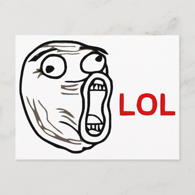 LOL Meme Postkarte (Vorderseite)