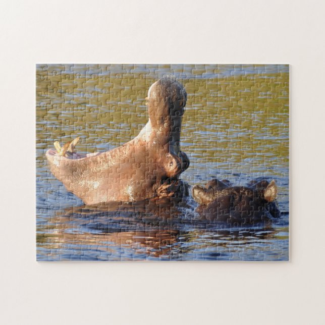 LOL. Nilpferd gähnt. (Horizontal)