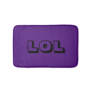 LOL Royal Lila und schwarz Niedlich & Funny Bath M Badematte