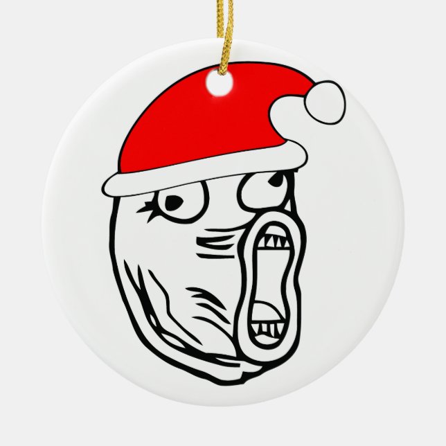 LOL Sankt - Weihnachtsinternet meme Keramikornament (Vorne)