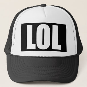 LOL Schwarzweiss-Hut Truckerkappe