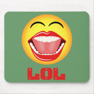 LOL Yellow Face Fun Mousepad Tapis de souris