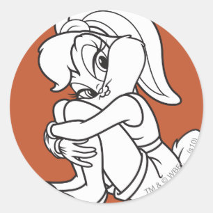 Lola Bunny Flirtatious Runder Aufkleber