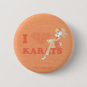 Lola Bunny I Heart Karats Button