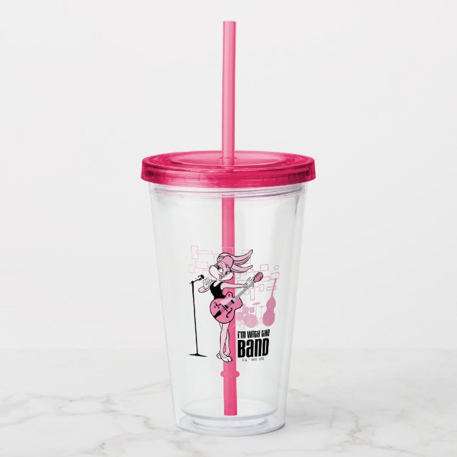 Lola Bunny, ich bin mit der Band Acryltrinkbecher (Vorderseite)
