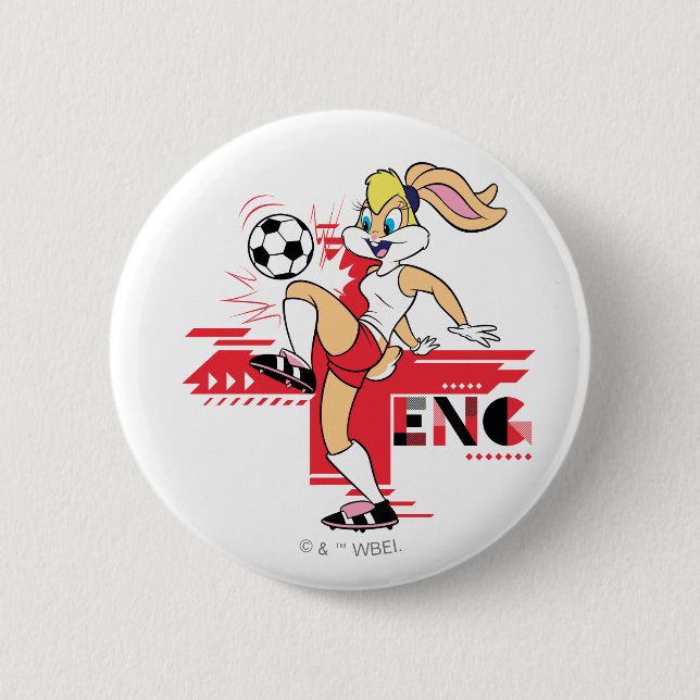 Lola Bunny Team England Fußball Grafik Button (Vorderseite)