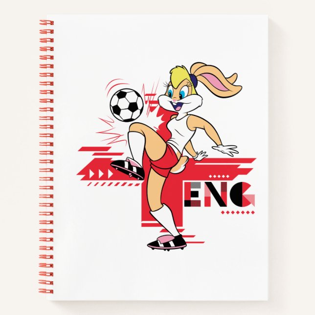 Lola Bunny Team England Fußball Grafik Notizbuch (Vorderseite)
