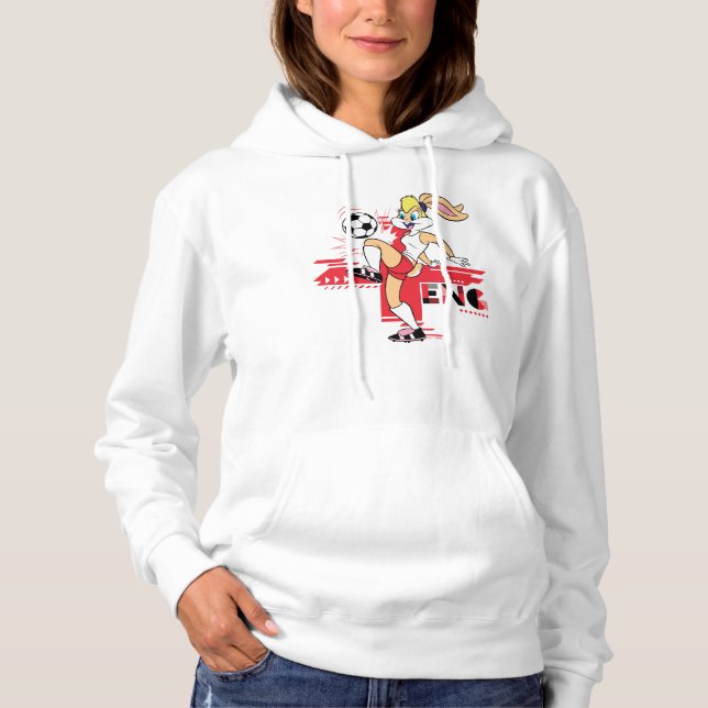 Lola Bunny Team England Soccer Graphic Hoodie (Vorderseite)
