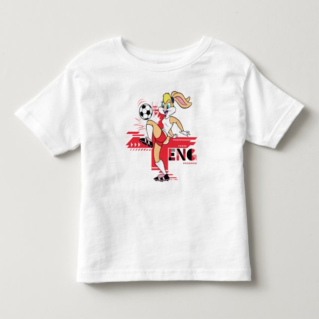 Lola Bunny Team England Soccer Graphic Kleinkind T-shirt (Vorderseite)