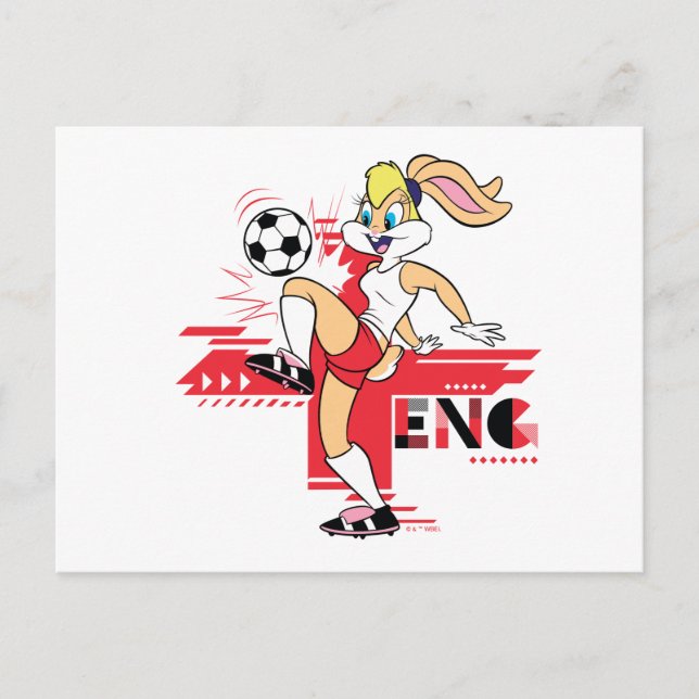 Lola Bunny Team England Soccer Graphic Postkarte (Vorderseite)