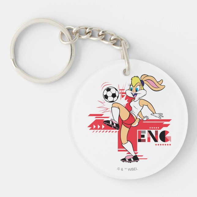 Lola Bunny Team England Soccer Graphic Schlüsselanhänger (Vorderseite)