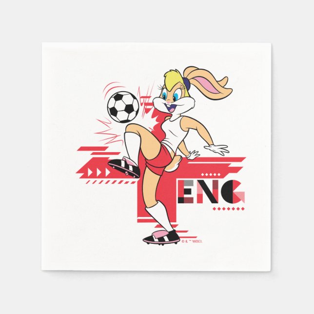 Lola Bunny Team England Soccer Graphic Serviette (Vorderseite)