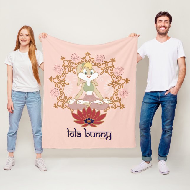 Lola Bunny Yoga Lotus Pose Fleecedecke (Beispiel)