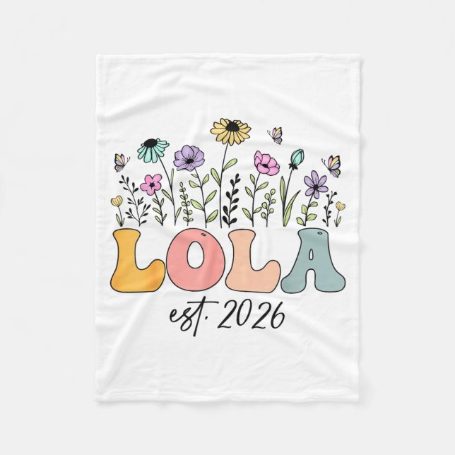 Lola Est. 2026 Wildflower Promoted To Lola  Fleecedecke (Vorderseite)