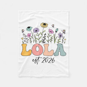 Lola Est. 2026 Wildflower zu Lola befördert Fleecedecke