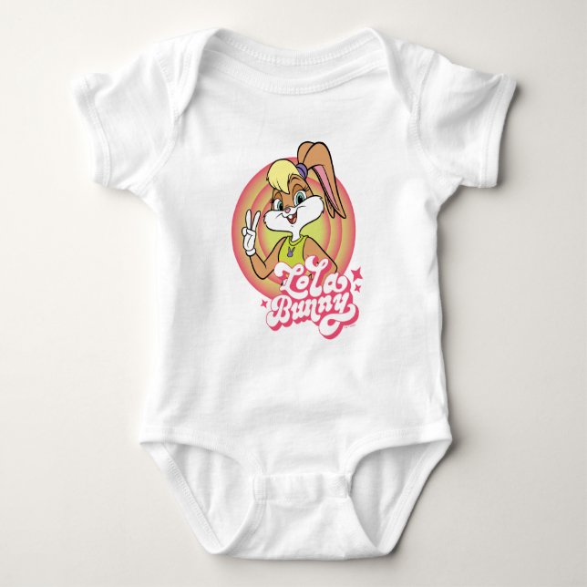 Lola Retro LOONEY TUNES™ Rings Baby Strampler (Vorderseite)