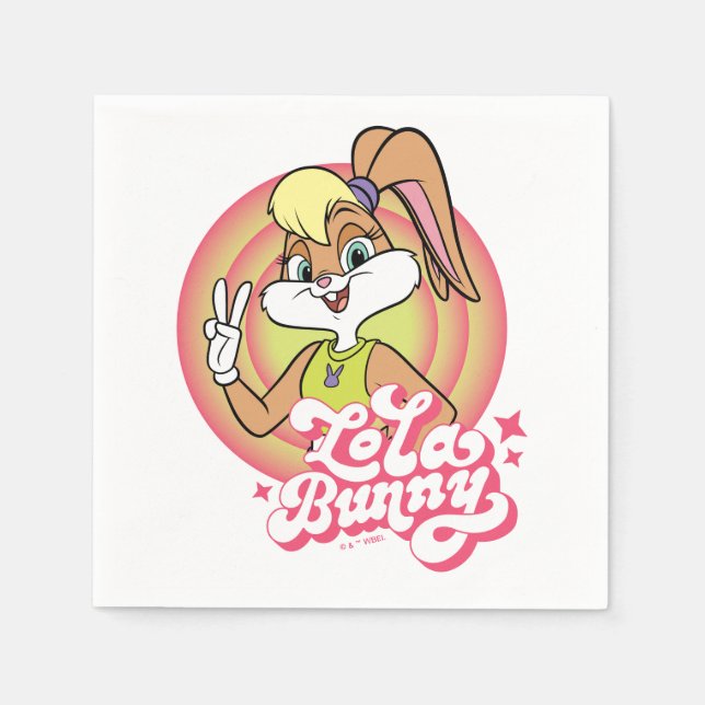 Lola Retro LOONEY TUNES™ Rings Serviette (Vorderseite)