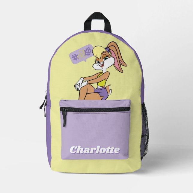 Lola Sitting Bedruckter Rucksack (Vorderseite)