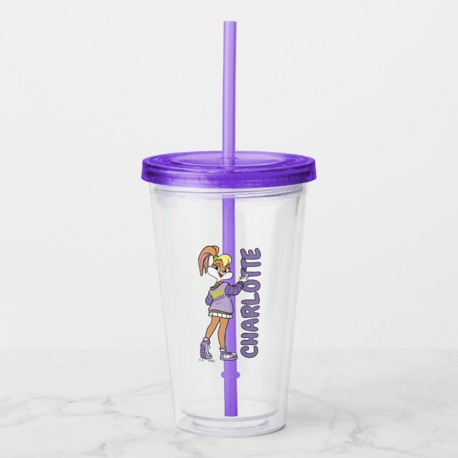 Lola TUNE SQUAD™ Varsity Herz Acryltrinkbecher (Vorderseite)