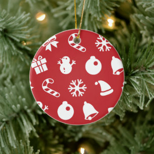 Lolailo 12 Frohe Weihnachten/Feliz Navidad Keramik Ornament