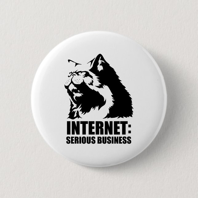 lolcat das Internet ist ernstes Geschäft Button (Vorderseite)