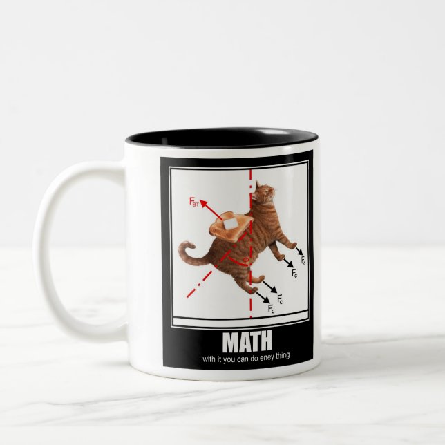LOLCat: Mathe Zweifarbige Tasse (Links)