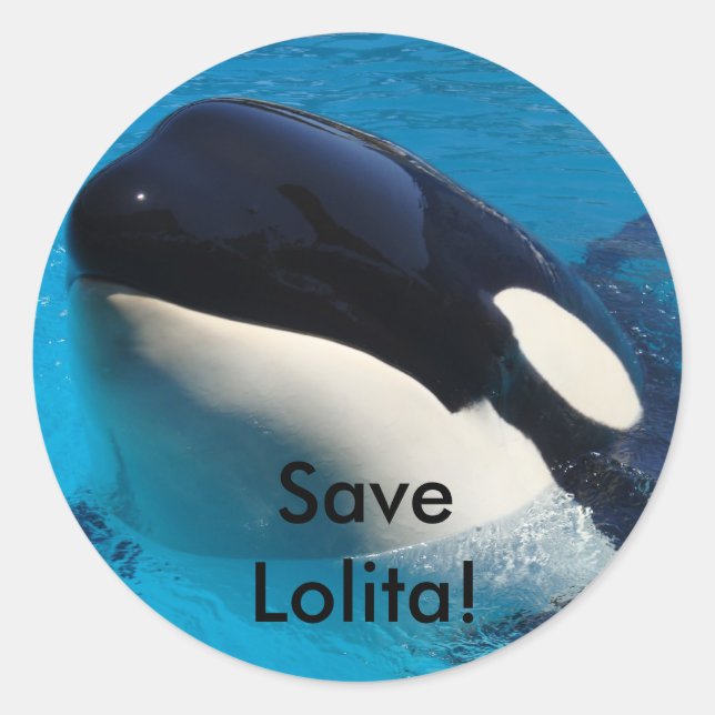 Lolita-Aufkleber gerettet Runder Aufkleber (Vorderseite)