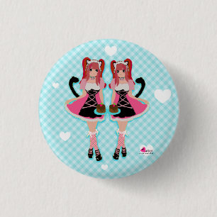 Lolita Neko Mädchen-Knopf Button