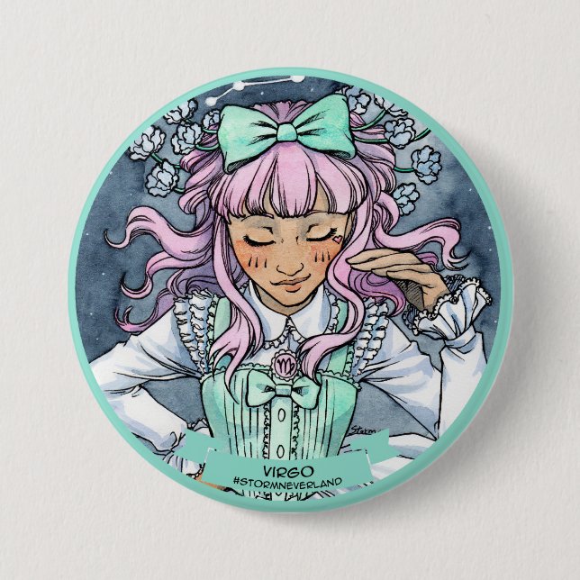 Lolita Tierkreis: Jungfrau Button (Vorderseite)