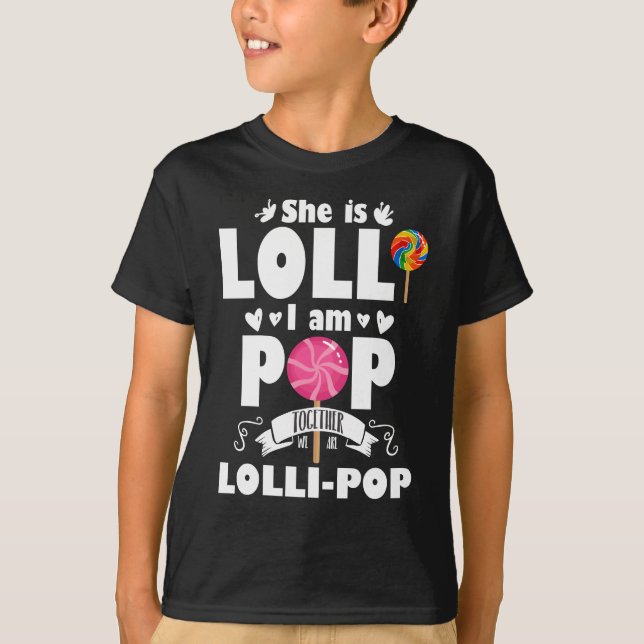 Lolli Pop Niedlich Grandchild Großeltern Süßigkeit T-Shirt (Vorderseite)