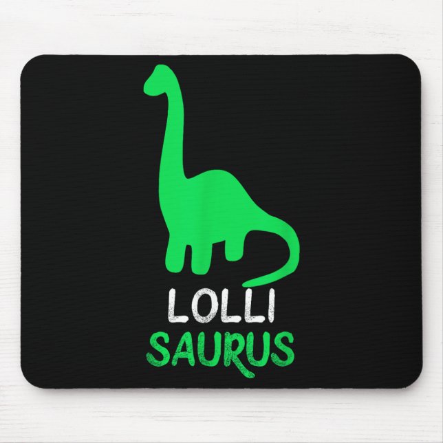 Lolli-saurus Funny Dino Dinosaur Lollisaurus Mousepad (Vorne)